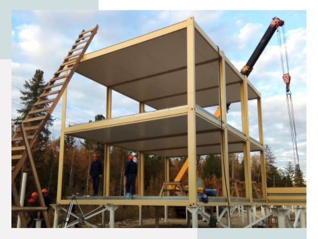 Строительство модульных здания Каменка