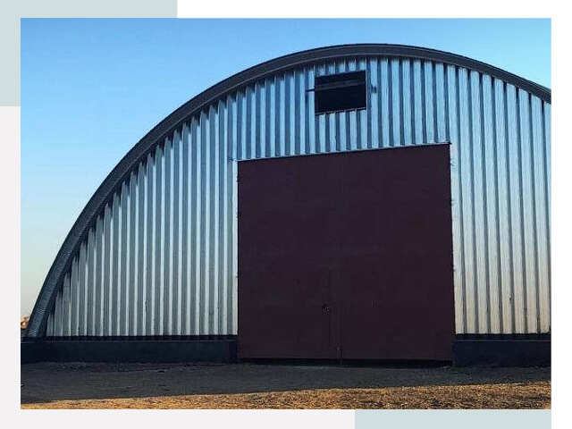 Бескаркасные ангары в каменке