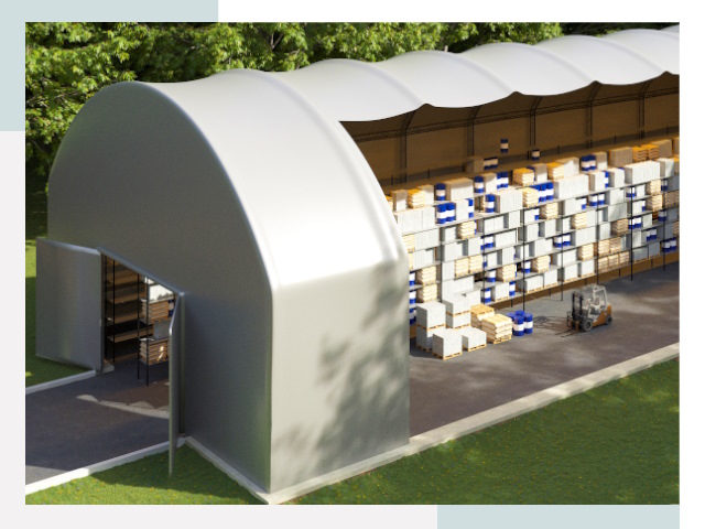 Тентовые ангары в каменке