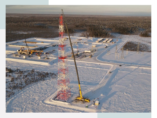 Мачты связи в каменке