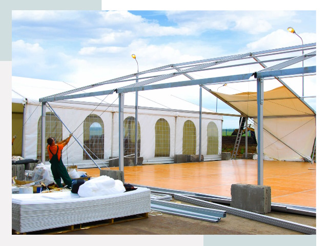 Быстро сборные шатры в каменке