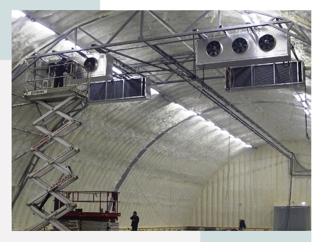 Оснащение ангаров в каменке