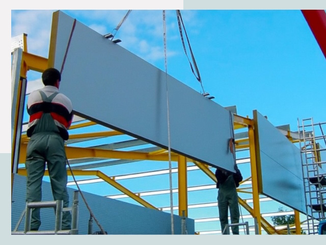 Монтаж сэндвич-панелей в каменке от 607 руб.